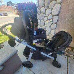 Double Stroller, Carseat, Base, 