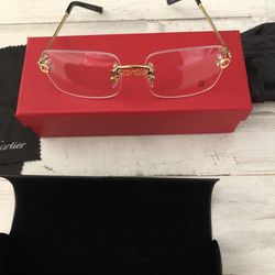 Clear Cartier sunglasses 