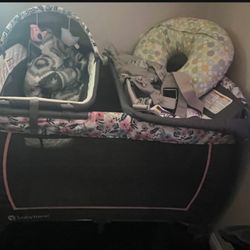 Kids Pack And Play Crib And Changing Table