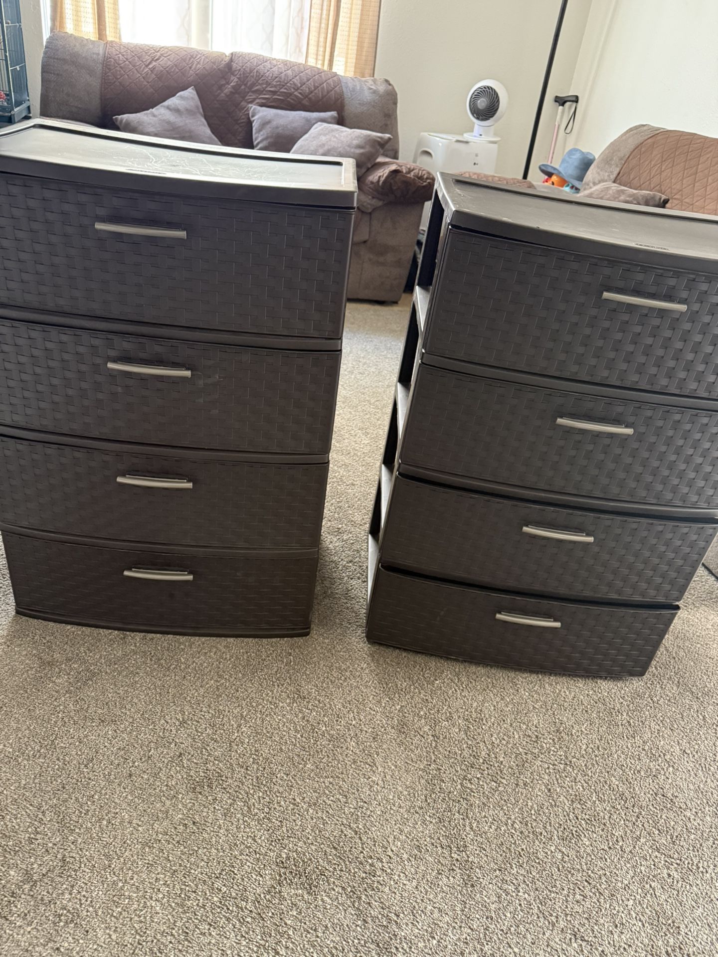 Brown Plastic Drawers