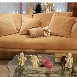 Marge Carson Oversize Briana Sofa Peach Color