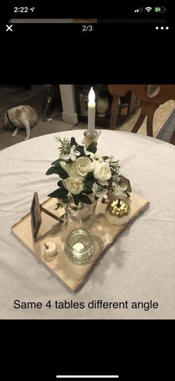 Wedding Decor Table Centerpiece Wood