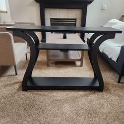 ZenStyle Wood Console Table (Black)