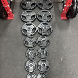 NEW 255 Pound Olympic plate set