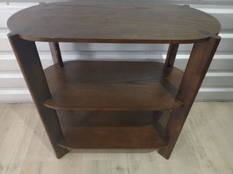 3-Tier Wooden Side Table with Shelves