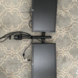 Dual Monitors With Heavy Duty Mount 