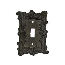 Vintage Edmar 60T Victorian Rose Ornate Bronze Light Switch Plate Cover