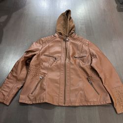 men's faux leather jacket. Size 5XL, But fits like L