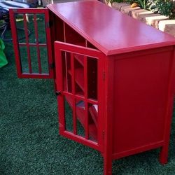 Windham Red 2 Door 4 Shelves Cabinet