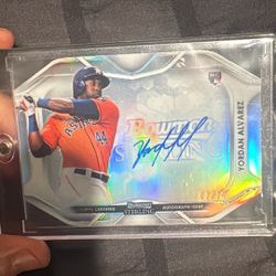 Yordan Alvarez Bowman Sterling On Card Rookie Auto 67/75