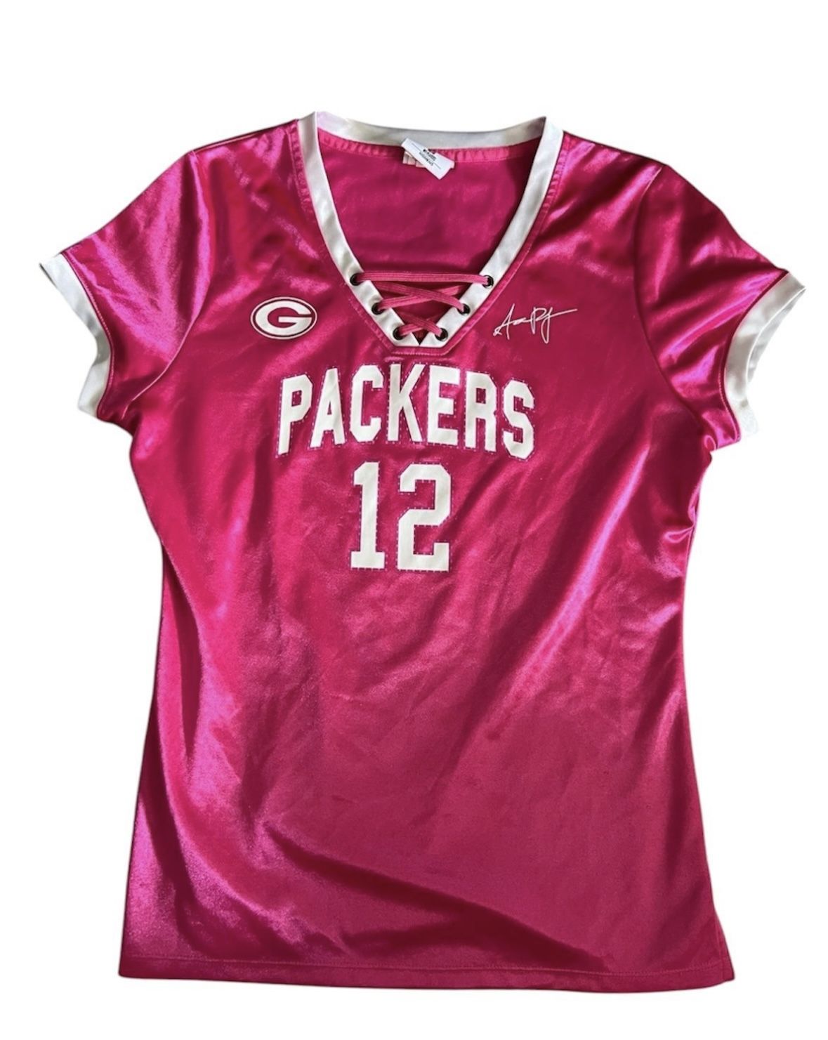 Pink Green Bay Packers Aaron Rodgers Shirt