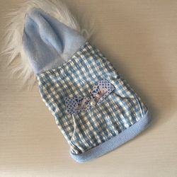 Xxs Checkered Hoodie Blue Hoodie 
