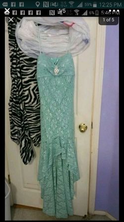 Turquoise prom dress