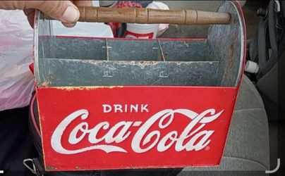 Vintage Coca-Cola Metal Bottle Carrier