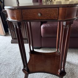 Small Wooden Table With Shelf Like New 