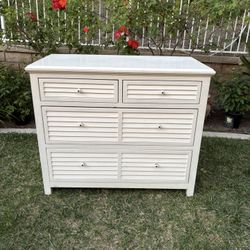 Cream Louvered Dresser