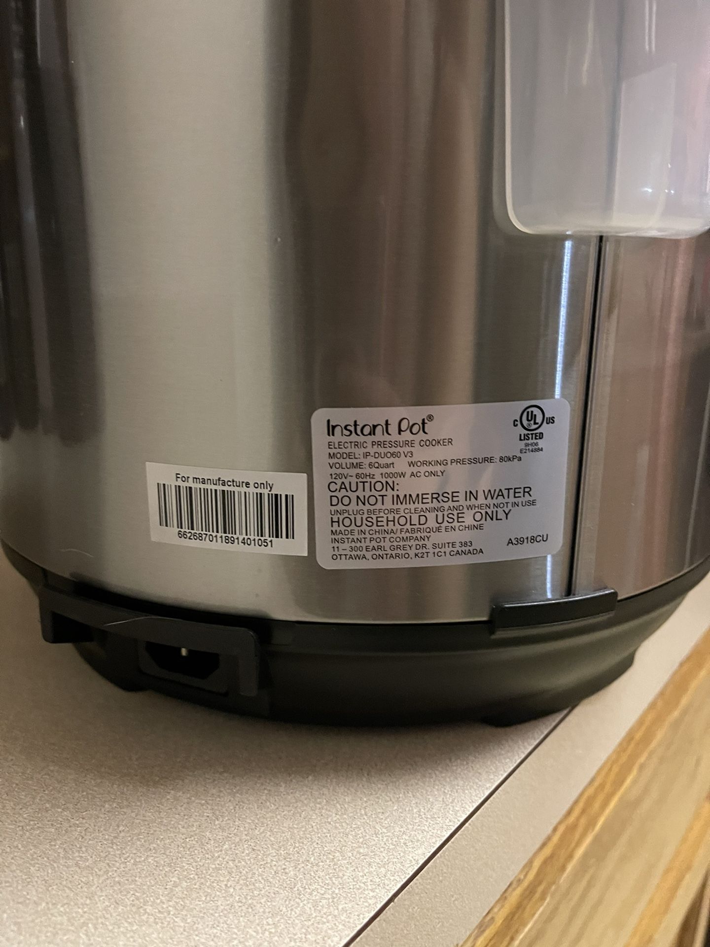 Instapot Duo- 6quarts