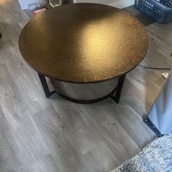 Copper Round Coffee Table 