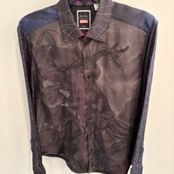 Robert Graham, Marvel Limited, Edition, Spider-Man, Silk, Rare, Button-Down Men’s Shirt Size Large NWOT 