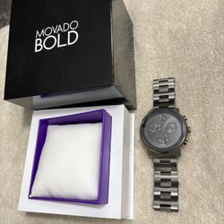 Movado Bold Quartz Gunmetal Dial Men's Watch (contact info removed)