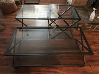 Glass table set