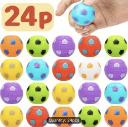 24pcs Mini Fidget Spinner Soccer Balls, Assorted Colors Party Favors