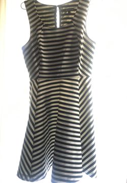 Striped Black & White Dress