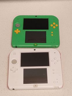 Nintendo 2DS Mario Red White And Zelda Green Yellow Brown Tested