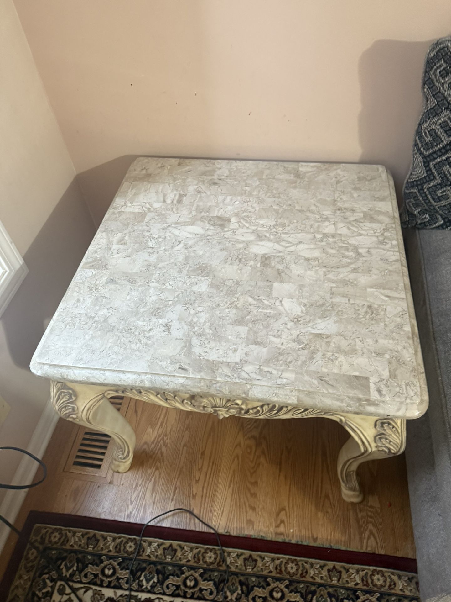 Oak Table – 29” Tall x 30” Wide – Beige Finish