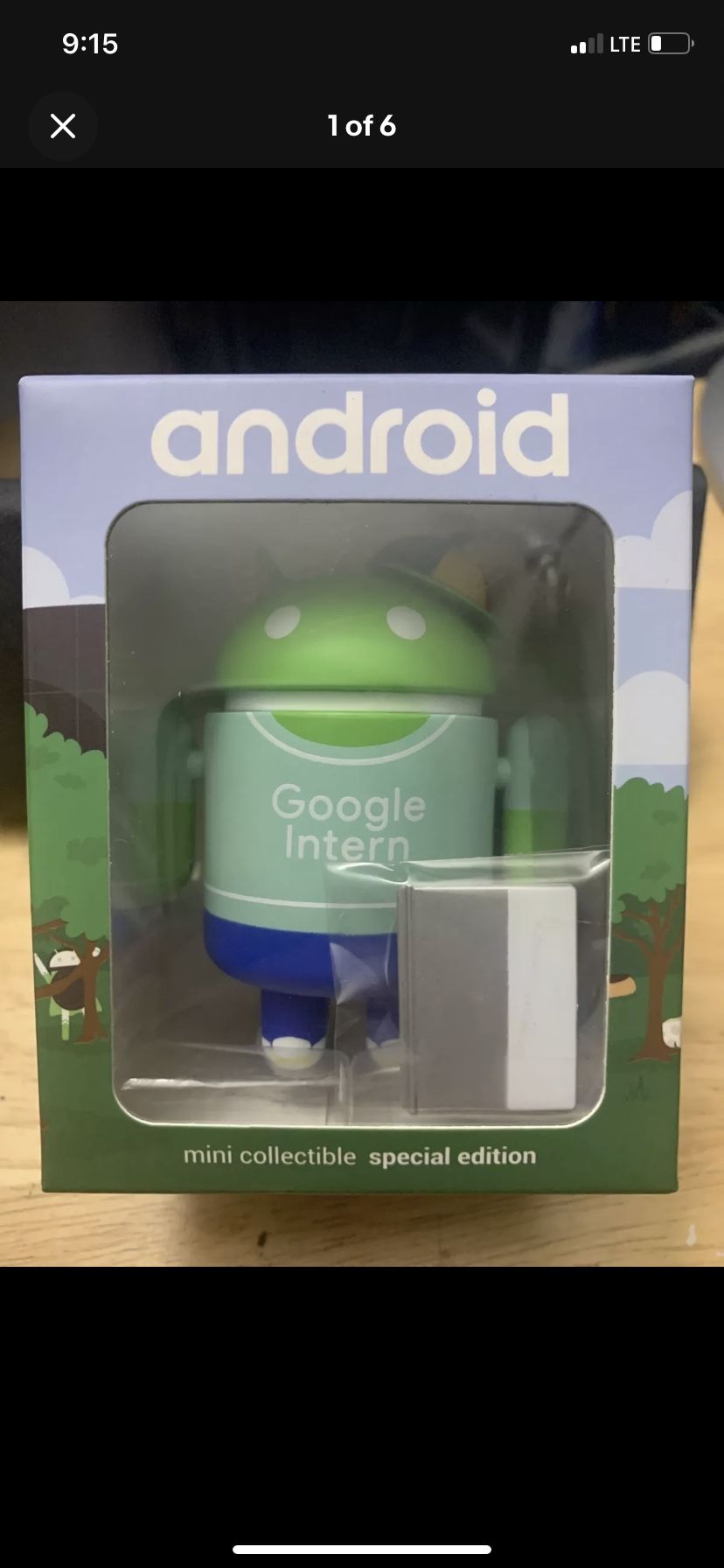 Android Google Intern Special Edition Mini Collectible Google Toy Figure - RARE