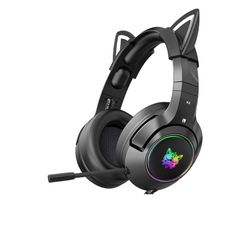 Judean Black Gaming Headset With Removal Cat Ears