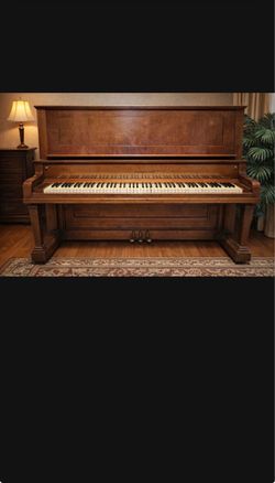 Upright Piano Walnut Wood Finish