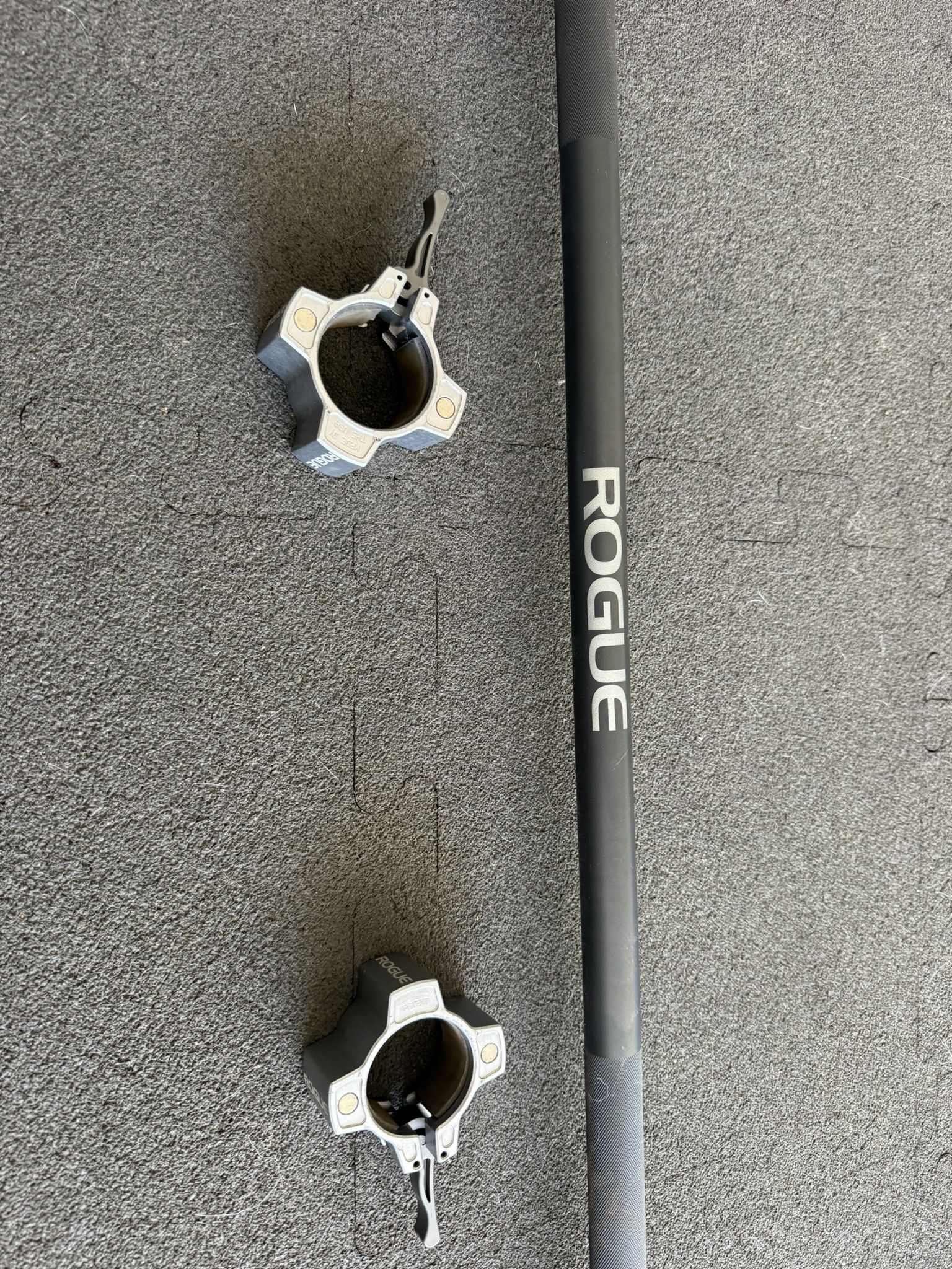 Rogue Ohio Cerakote Black Barbell & Magnetic Collars