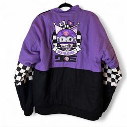 Sanrio Kuromi multi-coloured checkered race car jacket