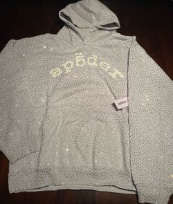 Heather Grey Webstone Sp5der Hoodie