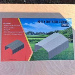 20x30x12 Metal Carport 
