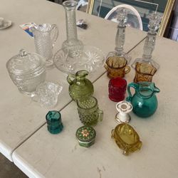 17 Pieces Of Glass Ware 