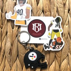 Pittsburgh Steelers Keychain & Stickers