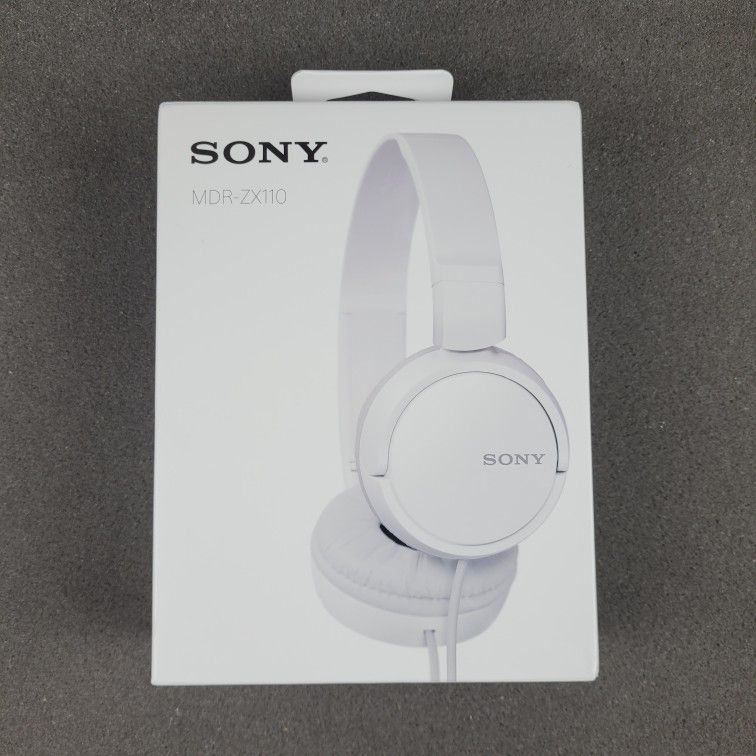 Sony MDR-ZX110 ZX Series WIRED Over The Ear White Headphones