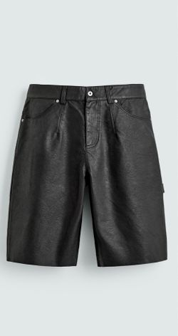 Zara leather shorts