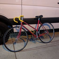 Vintage Schwinn Step-Thru Bicycle. Red. Size small