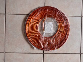 Air Conditioning and Refrigeration Grade Seamless Copper Coils Manufactured to Standard of ASTM B-280. 1/4” X50’. New