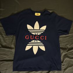 Gucci x Adidas Cotton Jersey T-shirt navy Color