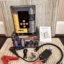 Jump Starter With Air Compressor And Device Chargers 