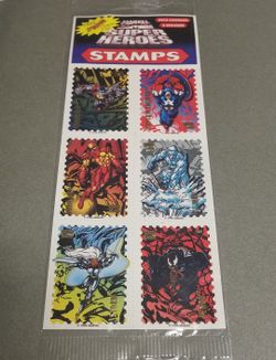 1996 Marvel Comics Superhero Sticker Stamps, unopened!!!