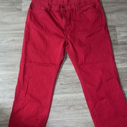 Red levi jeans