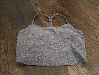 Calis Grey Crop Top With Built In Pads, Size XS