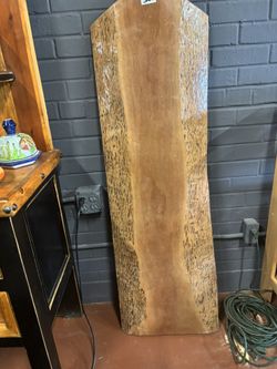 Mesquite Slab for new Project With Trasparent Resin Finish.