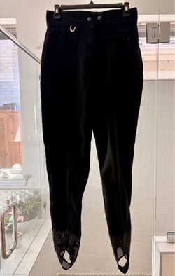 Black High-Waist Stirrup Ski Pants