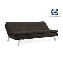 Kelly Sofa Converitble with Chaise by Sealy sofa bed futon grey L77”*W48”(address in description) 👇delivery 🚚 available within 15 miles with extra $